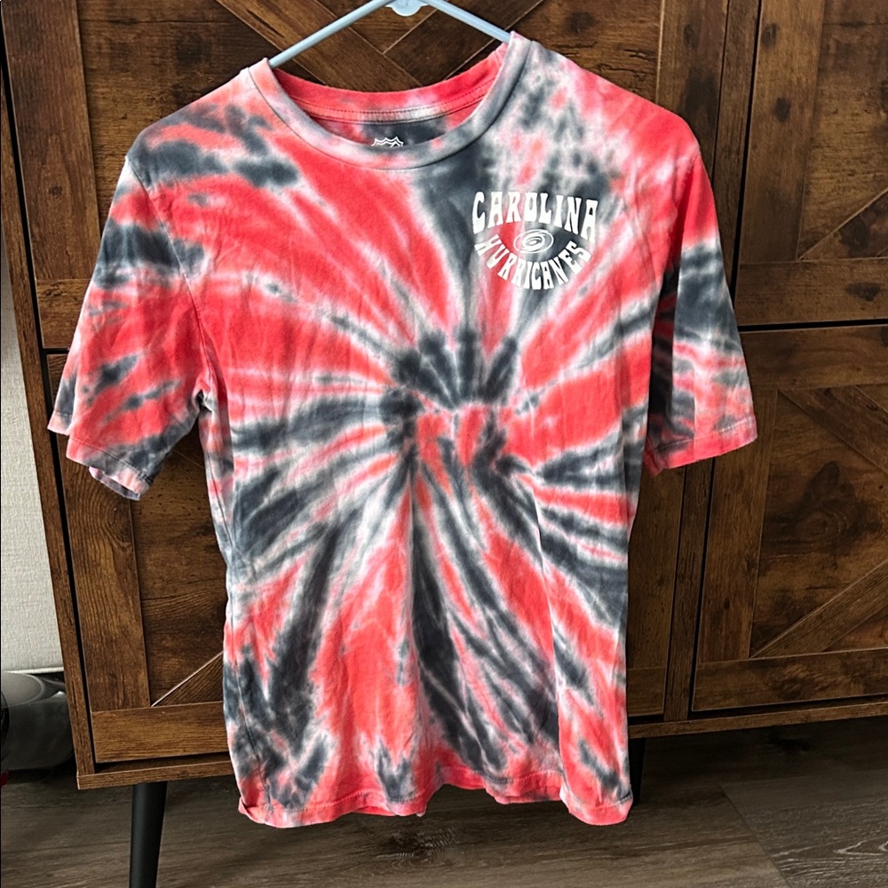 NHL Carolina Hurricanes Tie-Dye Tee - Red, Black and White